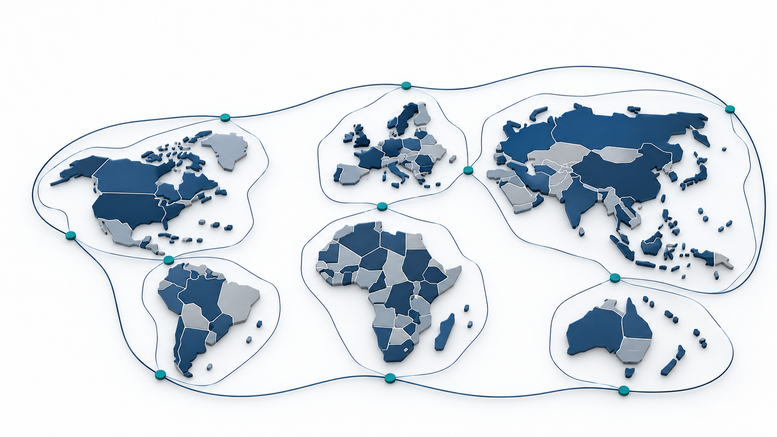 Power Platform governance model aligning distinct country zones with regional and central control rings